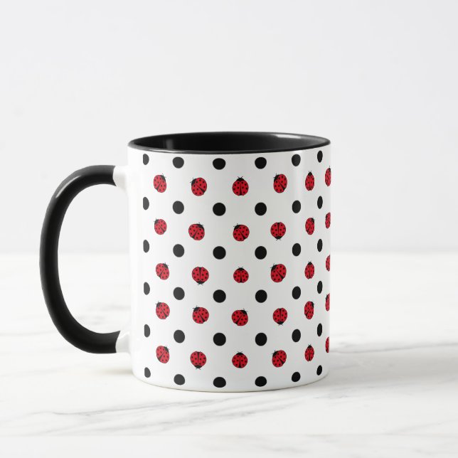 Ladybugs and polka dots    mug (Left)