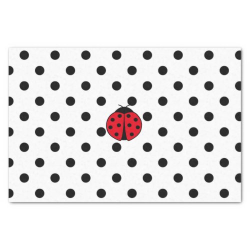 Ladybugs and polka dots      tissue paper