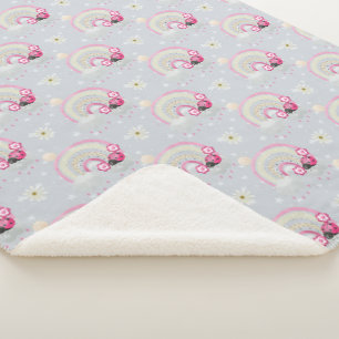 Ladybugs and Rainbows  Sherpa Blanket
