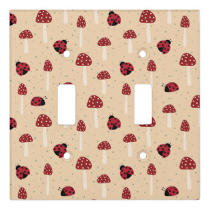 Ladybugs and Red Mushrooms Light Switch Cover