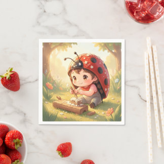 Ladybugs and the Hidden Nectar Kingdom Napkins