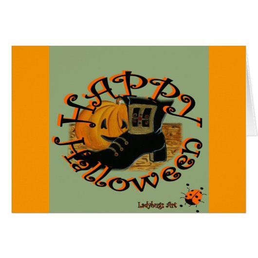 Ladybugs Art "Halloween" Cards (Front Horizontal)