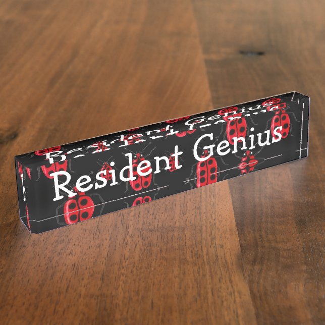 Ladybugs Art Name Plate (Side)