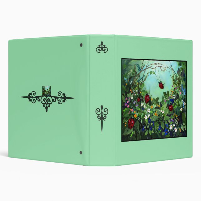 Ladybugs At Play 1.5" Binder (Background)