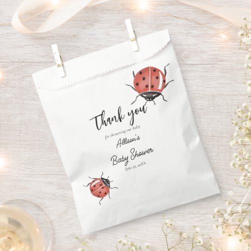 Ladybugs Baby Shower Favor Bag