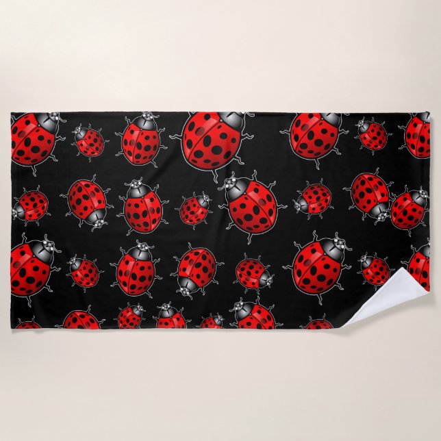 Ladybugs Beach Towel (Front)