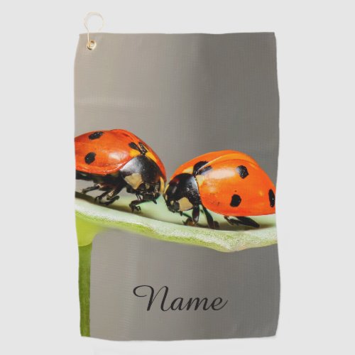 Ladybugs Beetles Golf Towel