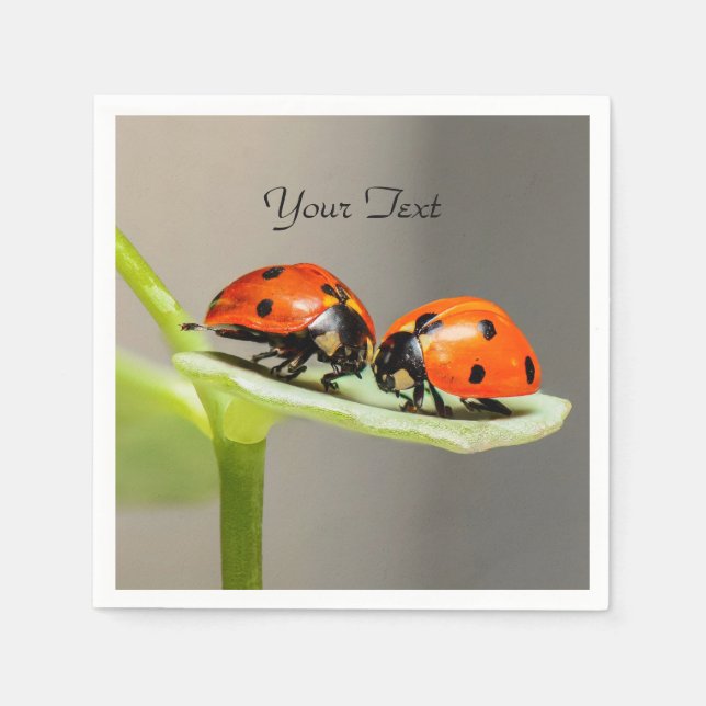 Ladybugs Beetles Napkins (Front)
