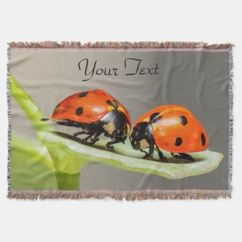 Ladybugs Beetles Throw Blanket