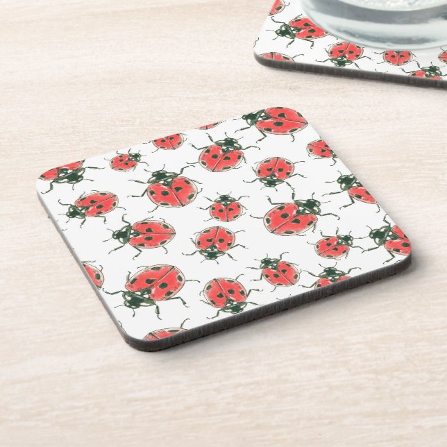 Ladybugs Beverage Coaster (Left Side)