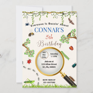LADYBUGS/ BUGS NATURE OUTDOOR BIRTHDAY  INVITATION