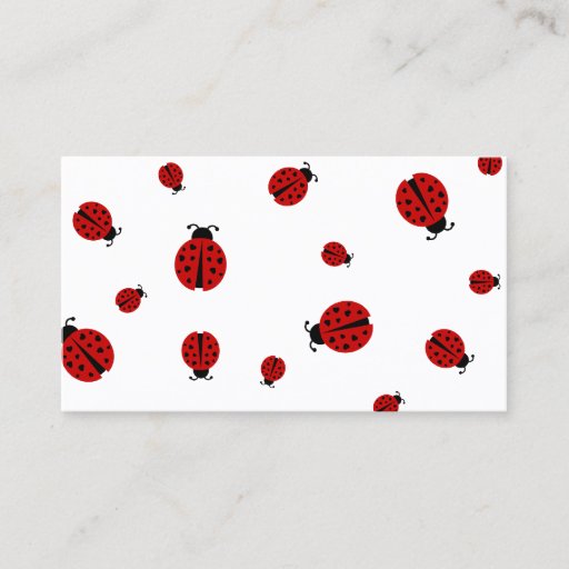 Customizable ladybugs business card