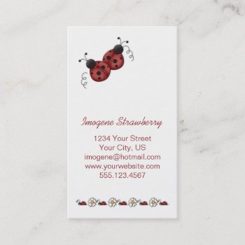 Ladybugs Business Card by dmboyce at Zazzle