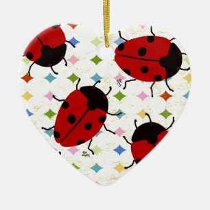 LADYBUGS CERAMIC ORNAMENT