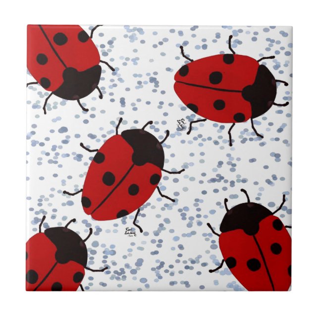 LADYBUGS CERAMIC TILE (Front)