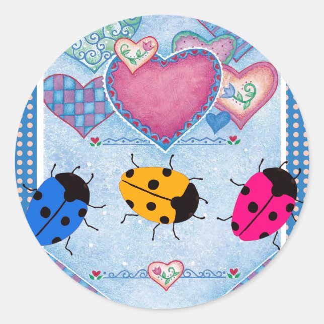 LADYBUGS CLASSIC ROUND STICKER (Front)
