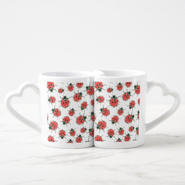 Ladybugs Coffee Mug Set (Front Nesting)