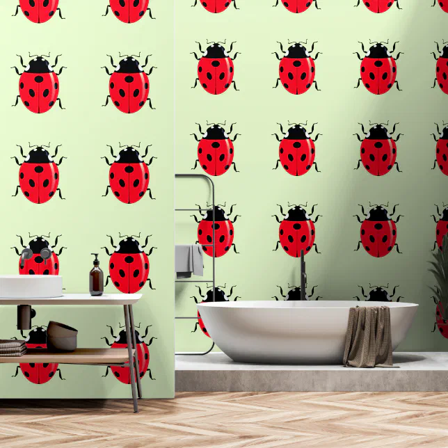 Ladybugs Custom Color Wallpaper | Zazzle