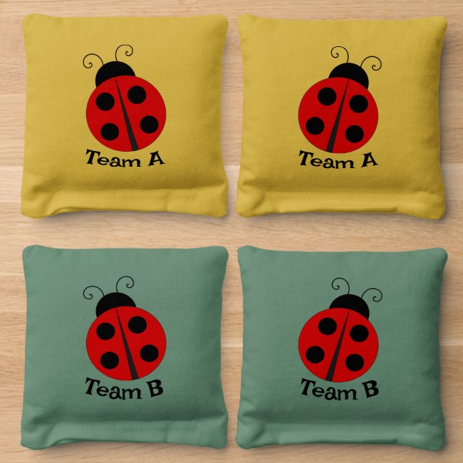 Ladybugs Design Cornhole Bean Bags