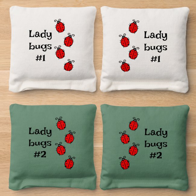 Ladybugs Design Cornhole Bean Bags