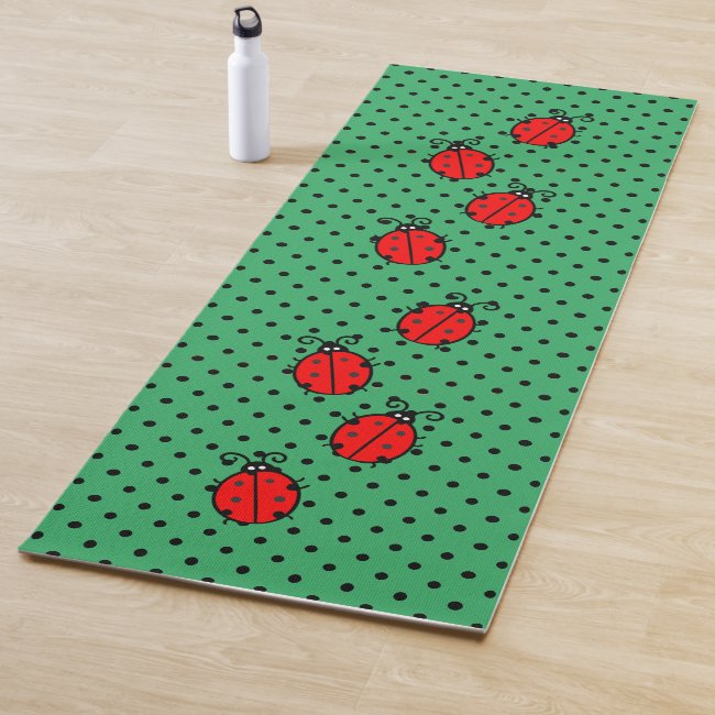 Ladybugs Design Yoga Mat