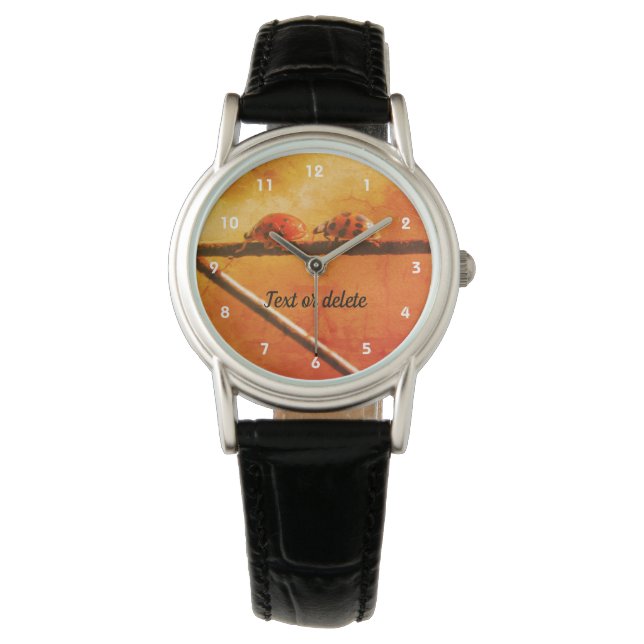 Ladybugs Follow The Leader Abstract Personalized  Watch (Front)