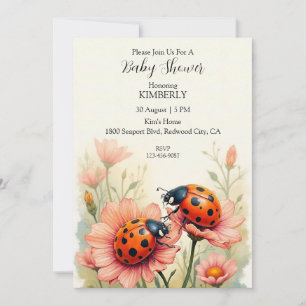 Ladybugs in Bloom Invitation