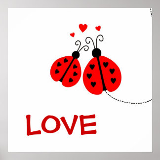 Ladybug Love Posters | Zazzle