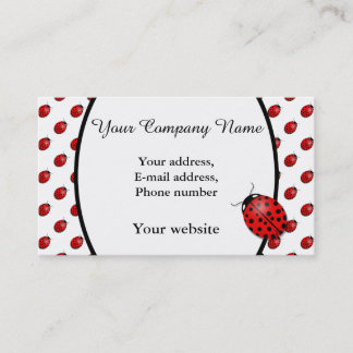 Ladybugs in red business card