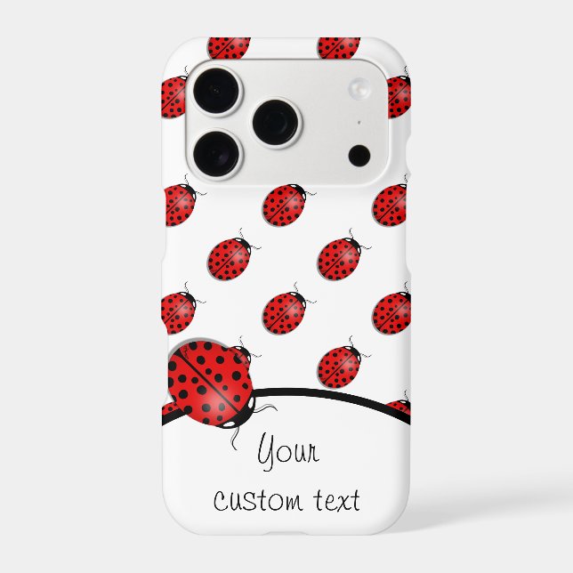Ladybugs in red iphone case (Back)