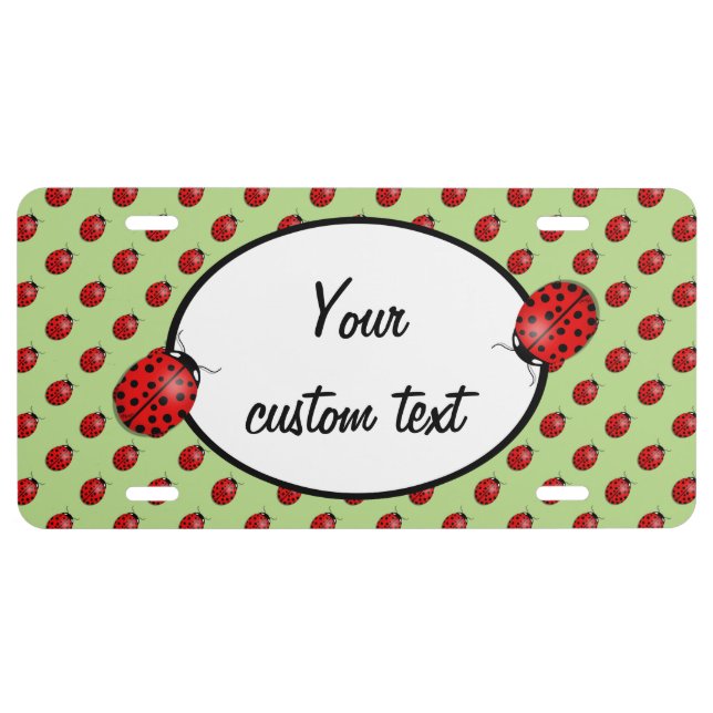 Ladybugs in red license plate (Front)