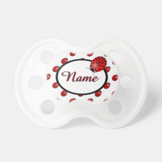 Ladybugs in red pacifier