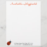 Ladybugs Letterhead<br><div class="desc">This design features ladybug beetles.</div>