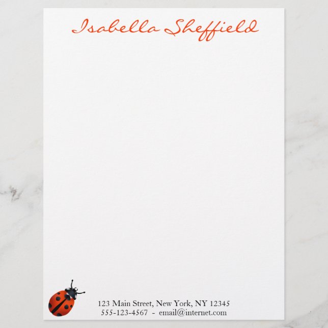 Ladybugs Letterhead (Front)