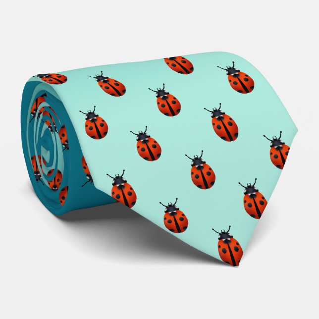 Ladybugs Neck Tie (Rolled)