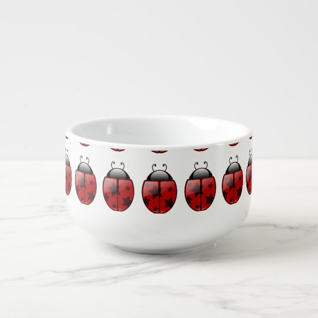 Ladybugs on Soup Mug (Front)