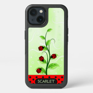 Ladybugs or Ladybirds Green Leaves on Growing Vine iPhone 13 Case