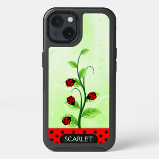 Ladybugs or Ladybirds Green Leaves on Growing Vine iPhone 13 Case
