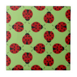 Ladybugs Pattern Tile at Zazzle