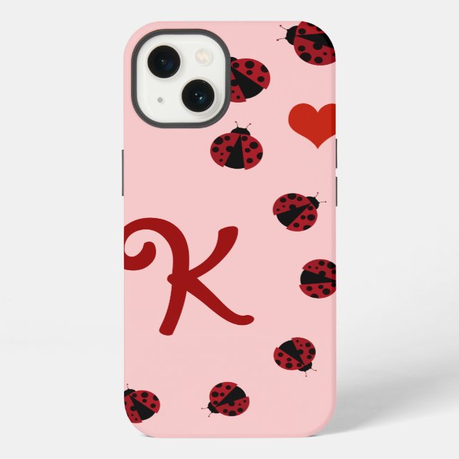 Ladybugs personalizable iphone case (Back)