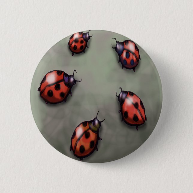 Ladybugs Pinback Button (Front)