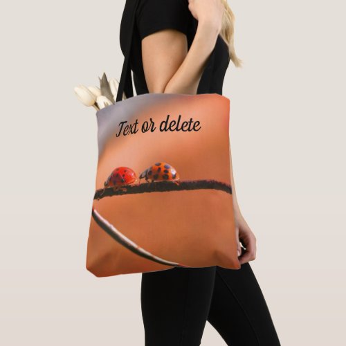 Ladybugs Play Follow The Leader Personalized Tote Bag