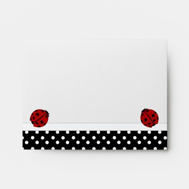 Ladybugs & Polka Dot Envelope (Front)