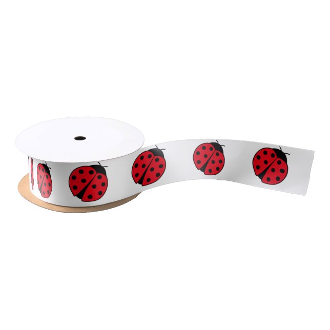 Ladybugs   satin ribbon (Spool)