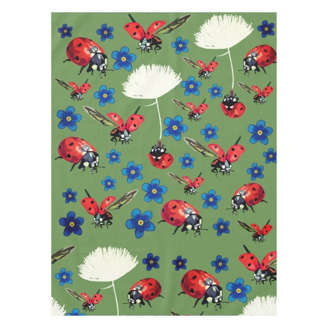 Ladybugs Spring Tablecloth (Front)