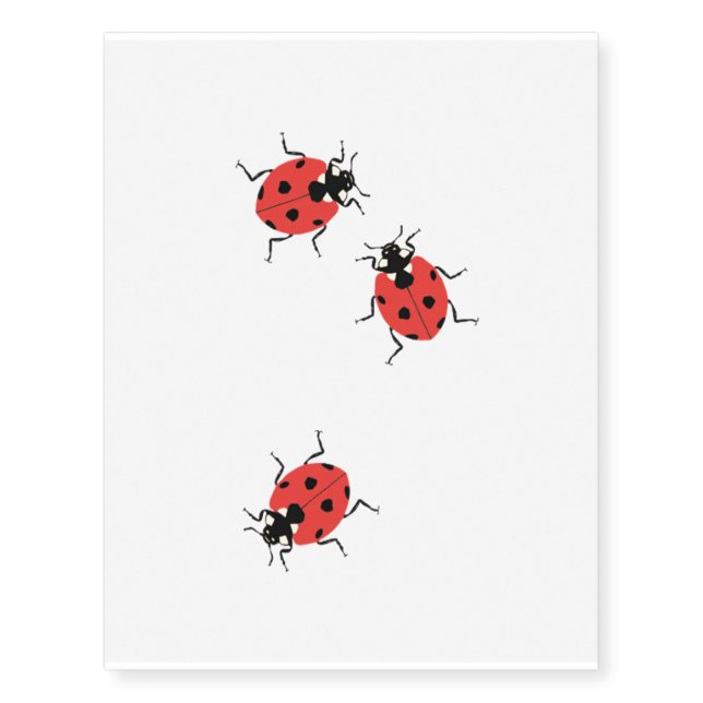 Ladybugs Temporary Tattoos (Front)