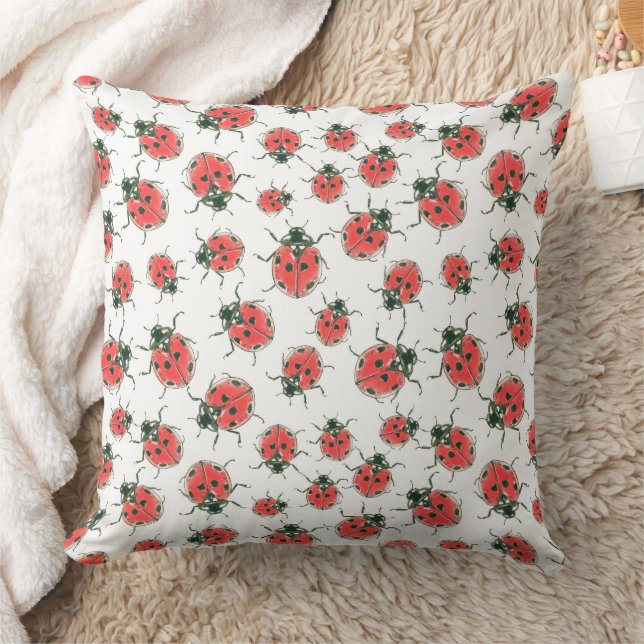 Ladybugs Throw Pillow (Blanket)