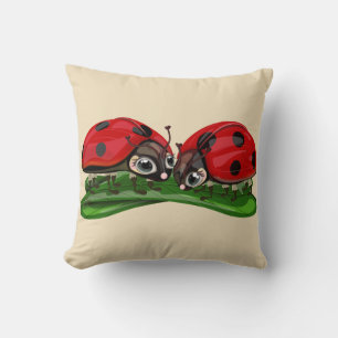 Ladybugs throw pillow