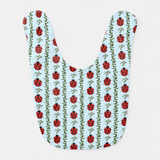 Ladybugs & Vines Nursery - Clear Skies Light Blue Baby Bib