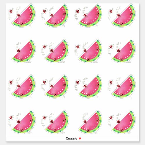 Ladybugs Watermelon contour stickers